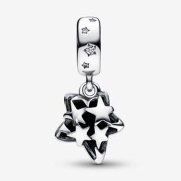 Pandora Celestial Galaxy Star Murano Dangle Charm - Picture 5 of 5